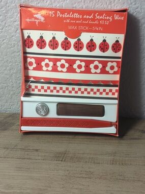 Vintage 1970s Hallmark Ladybug Postalette & Sealing Wax Set – Rare & Complete